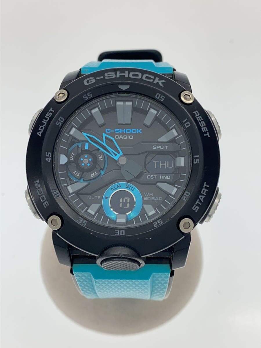 【中古】CASIO◆クォーツ腕時計・G-SHOCK/デジアナ/ラバー/BLK/BLU【服飾雑貨他】｜2ｎｄ STREET 店