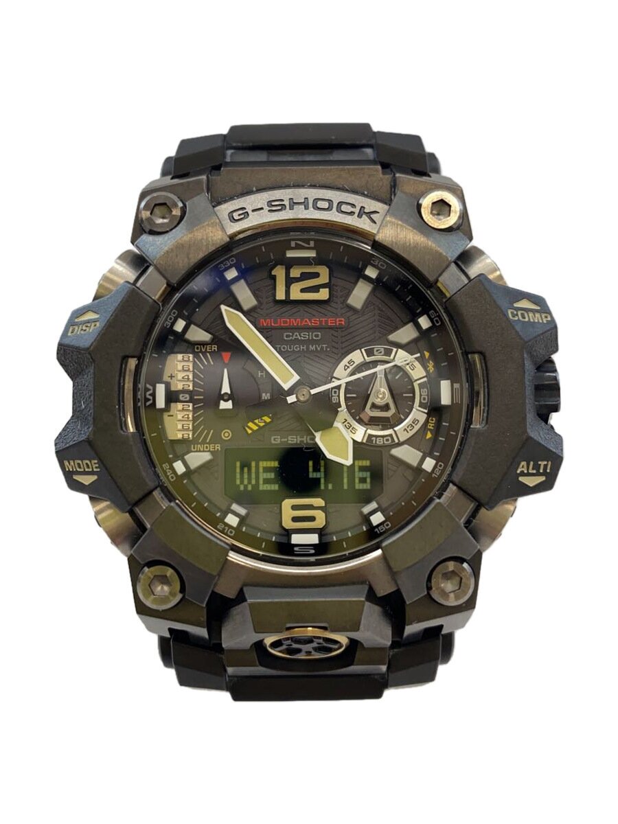 【中古】CASIO◆ソーラーウォッチ_G-SHOCK/アナログ/思われ人/BLK/BLK【服飾雑貨他】