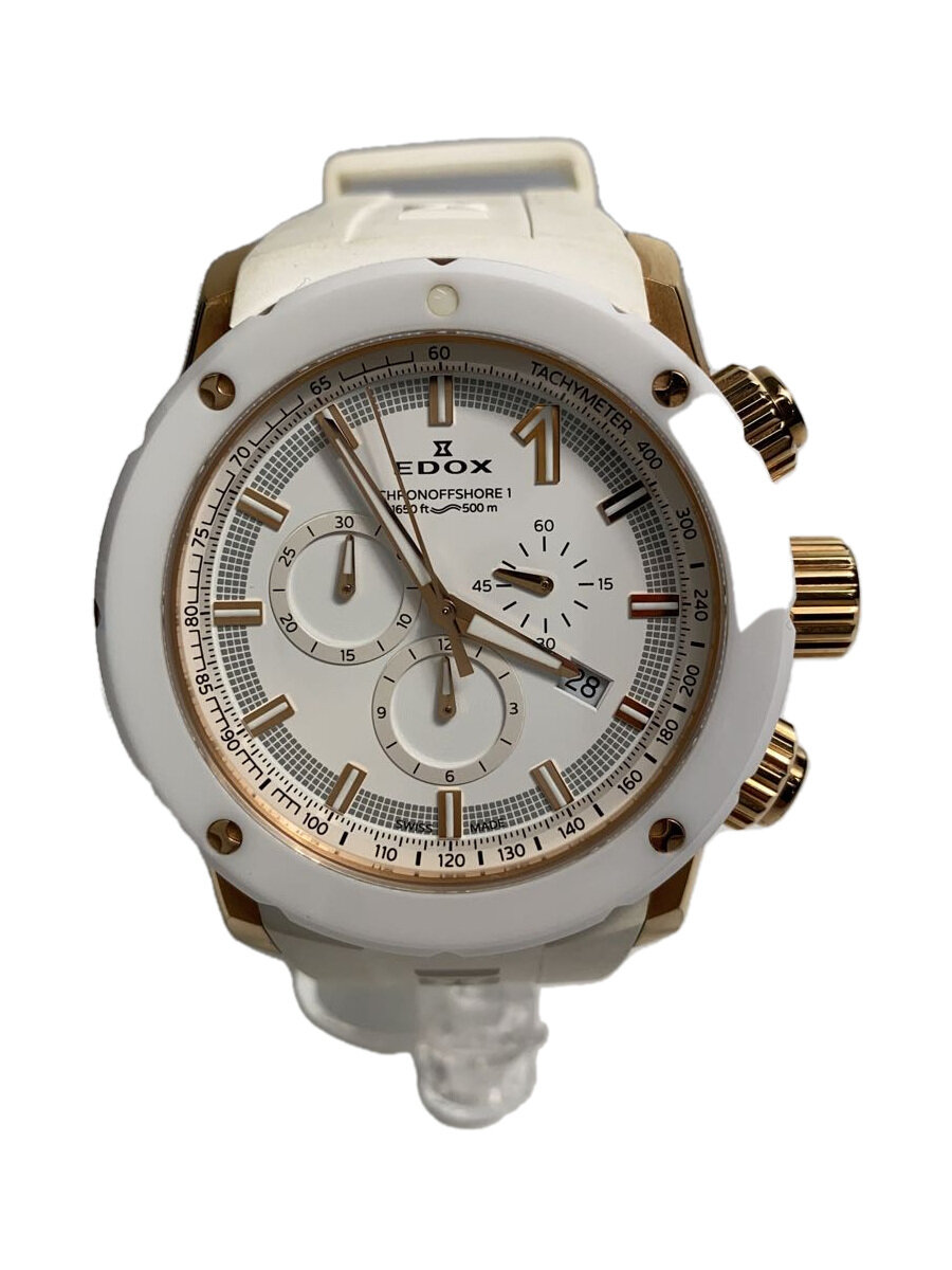 【中古】EDOX◆石英ウオッチ/アナログ/10221-37RB3-BIR3【服飾雑貨他】