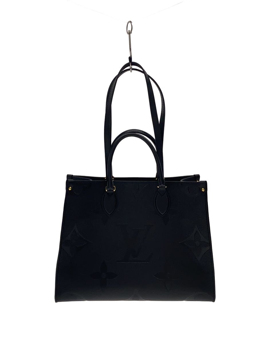 【中古】LOUIS VUITTON◆オンザゴーMM_モノグラム・アン工業プラント/なめし革/BLK//【御徒面子】