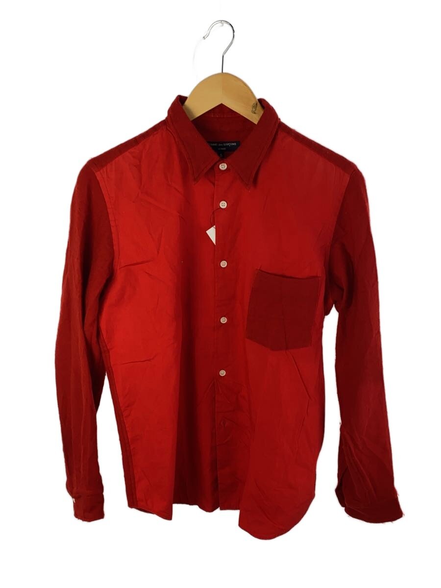 【中古】COMME des GARCONS HOMME◆AD2009/長袖プルオーバー/S/羊毛/RED/固定ディスク-B022//【メンズウェア】