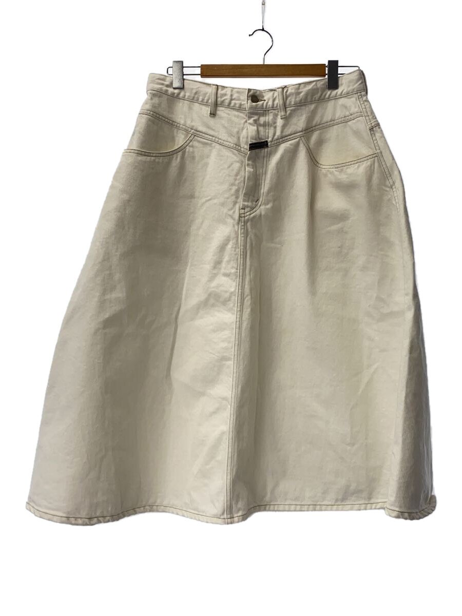 【中古】gourmet jeans◆スコート/FREE/綿織物/WHT/無地【レディース御召しもの】