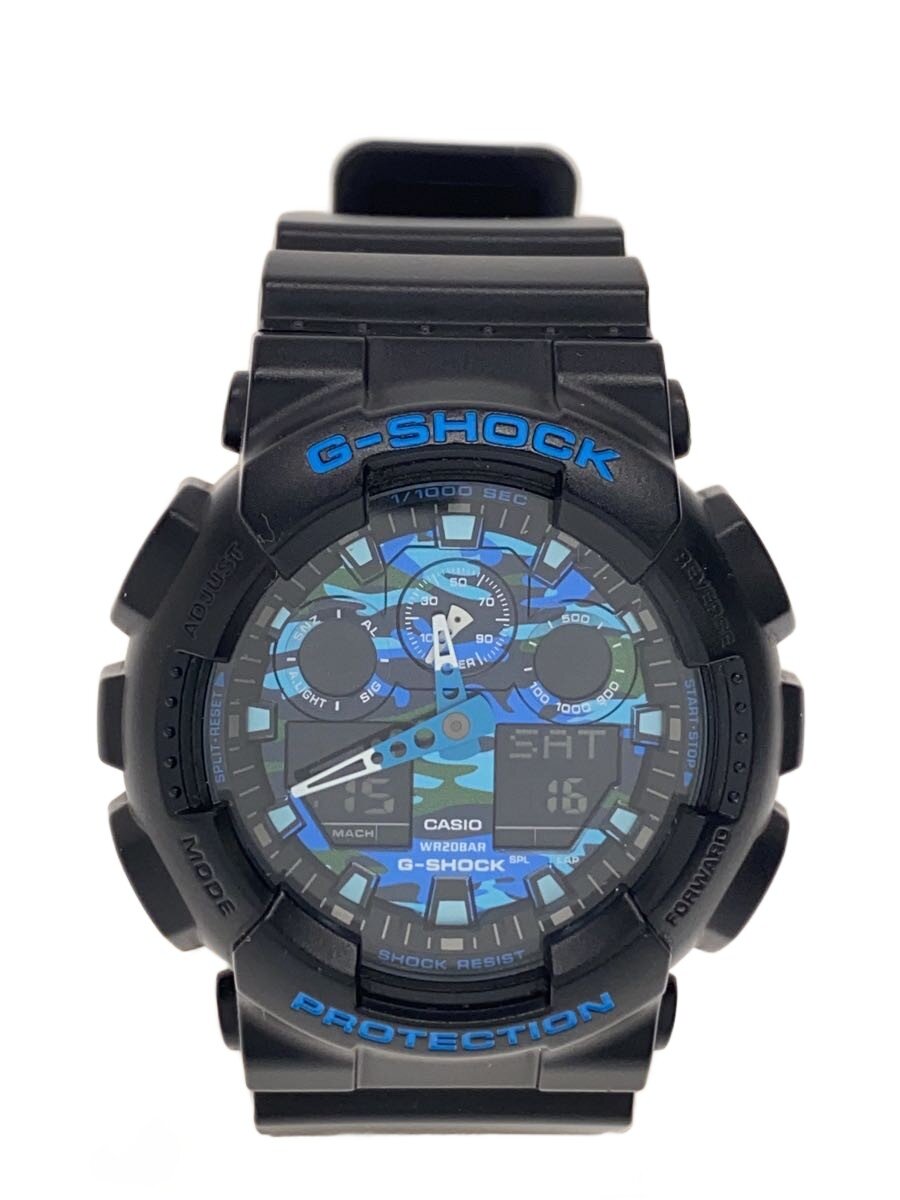 【中古】CASIO◆石英ウオッチ・G-SHOCK/デジアナ/BLK【服飾雑貨他】