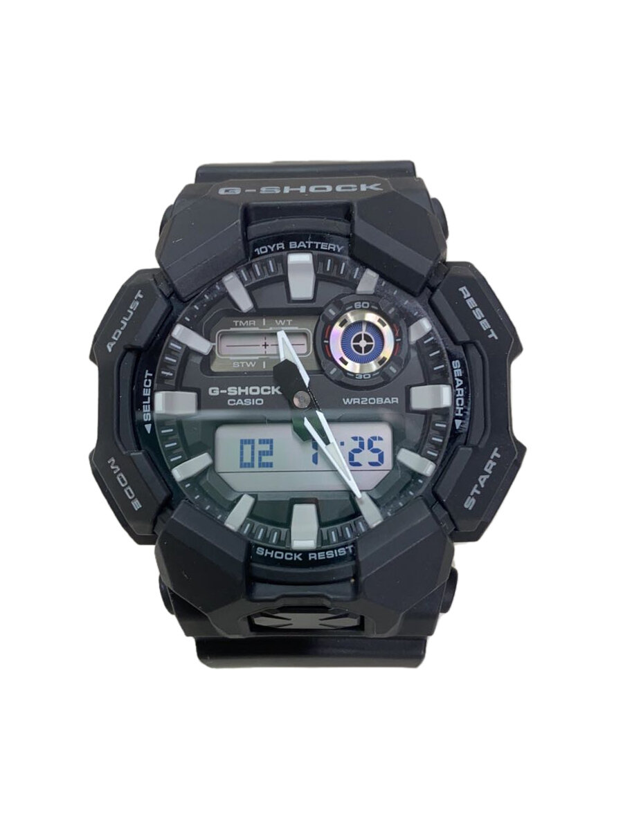 【中古】CASIO◆石英ウオッチ_G-SHOCK/デジアナ/天然ゴム/BLK/BLK//【服飾雑貨他】