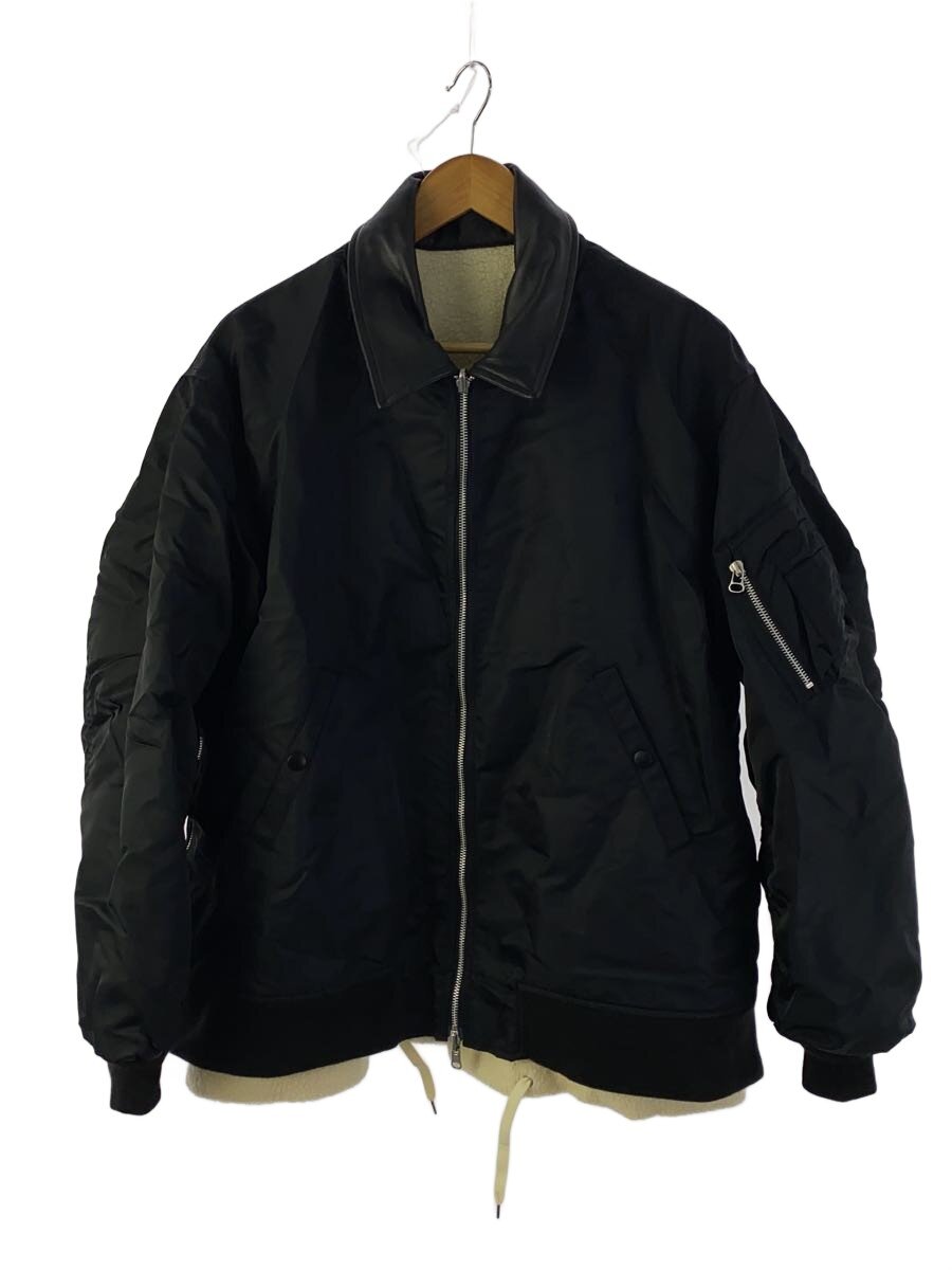 【中古】08 sircus◆MA-1 reversible×Boa/5/ナイロン/黒いこと/S25AW-OT01【メンズウェア】
