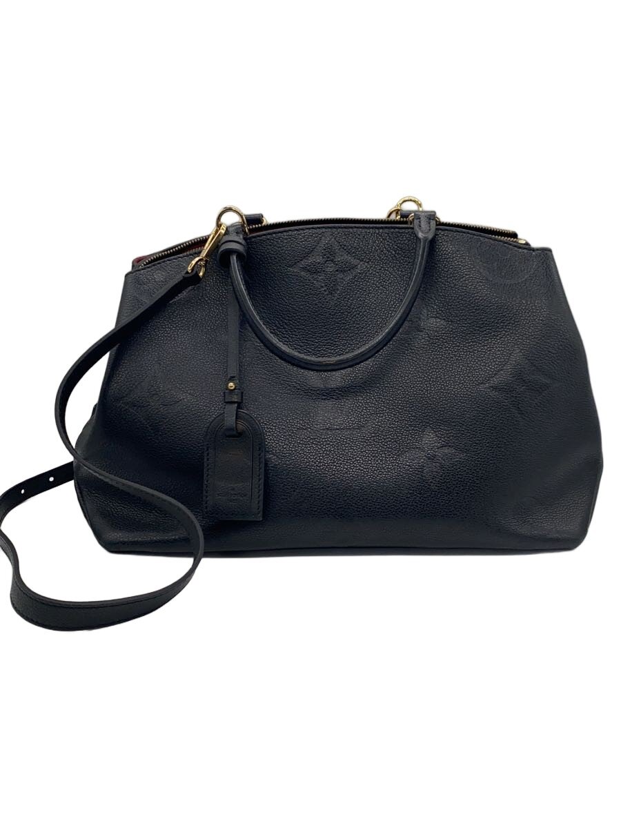 【中古】LOUIS VUITTON◆グラン・パレMM_モノグラム・アン工業プラント/なめし革/BLK//【御徒面子】