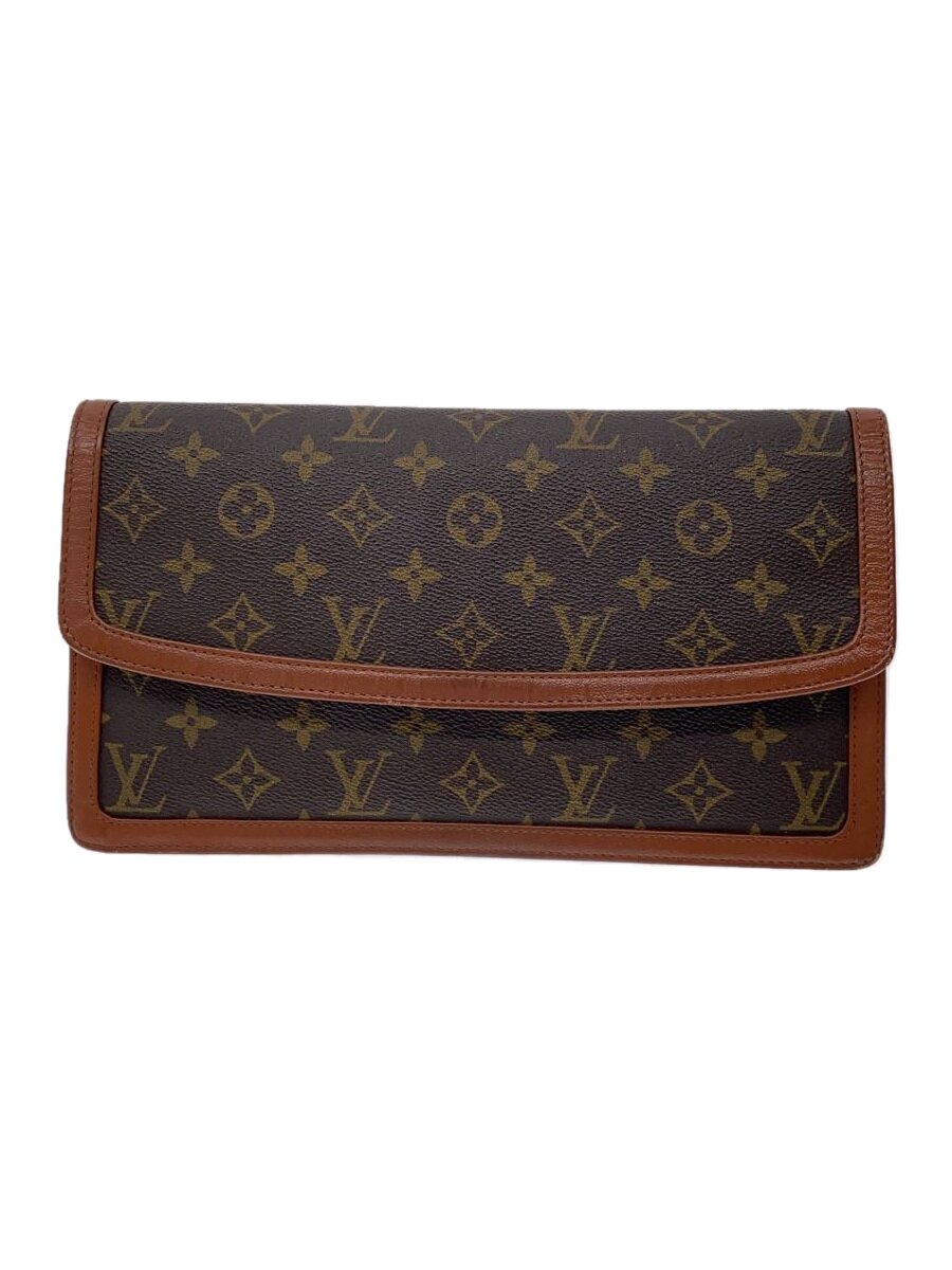 【中古】LOUIS VUITTON◆ポシェット・防波堤PM_モノグラム・帆布_BRW/PVC/BRW/総柄【御徒面子】