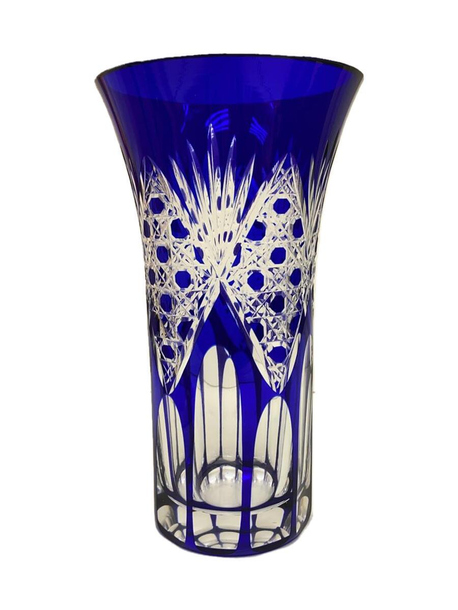 【中古】太武朗細工場◆タブローコウボウ/壷・花立て/BLU/90765/龍目紋 天開花立て【室内装飾小物・日用雑貨】
