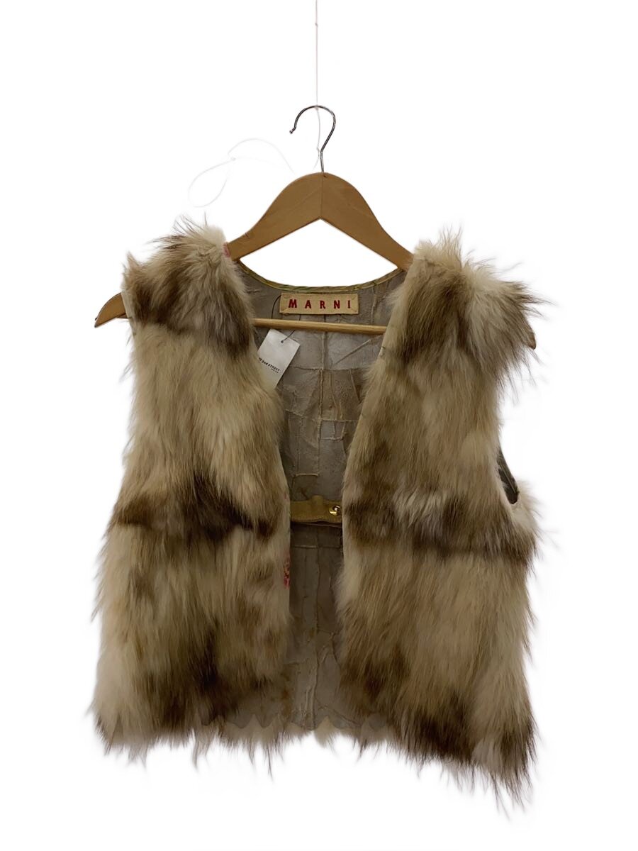 【中古】MARNI◆毛革より良い/38/--/CML/獣の皮/毛革パッチワーク/イタリア製//【レディース御召しもの】