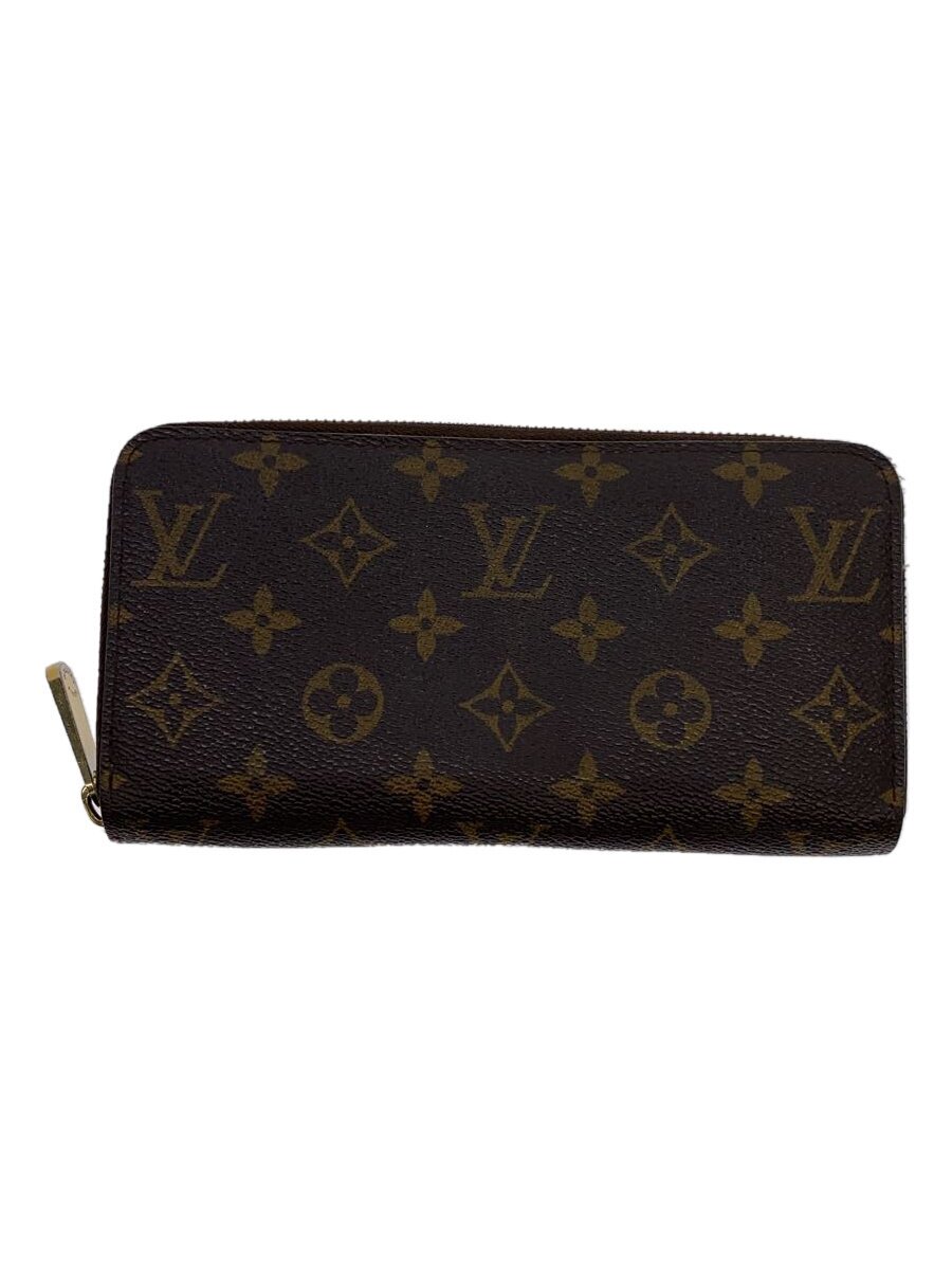 【中古】LOUIS VUITTON◆1)ジッピー・ウォレット_モノグラム・キャンバス_BRW/PVC/BRW/レディース【服飾雑貨他】