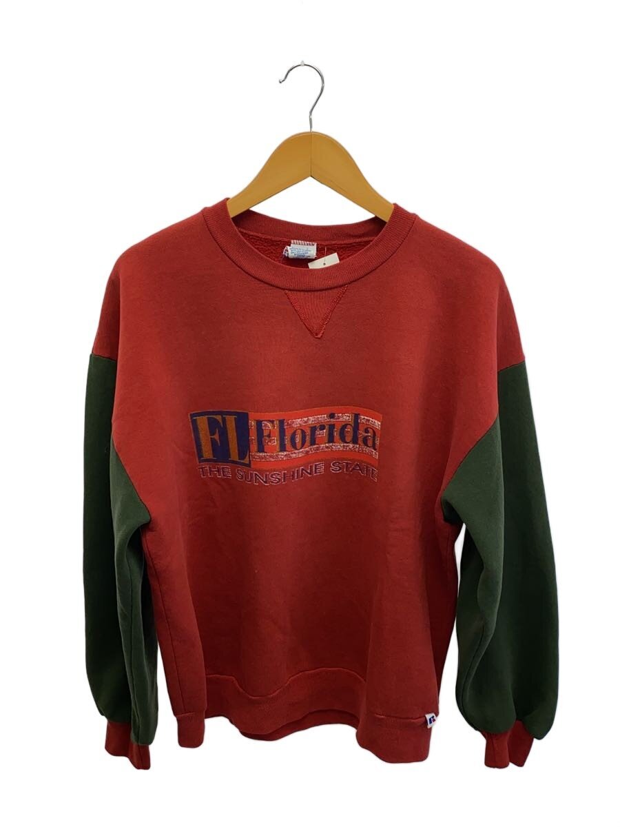 【中古】RUSSELL ATHLETIC◆90s/USA製/FLORIDA/スウェット/L/コットン/レッド&times;グリーン【メンズウェア】｜2ｎｄ STREET 店
