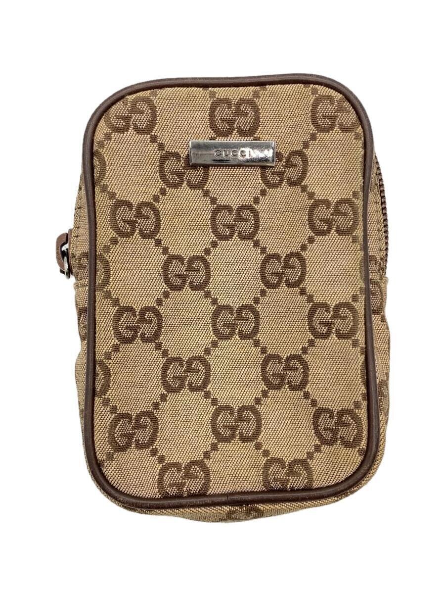 【中古】GUCCI◆シガレットケースポーチ/帆布/BEG/030・1675・002404/ヨゴレ当てはめる感有【御徒面子】