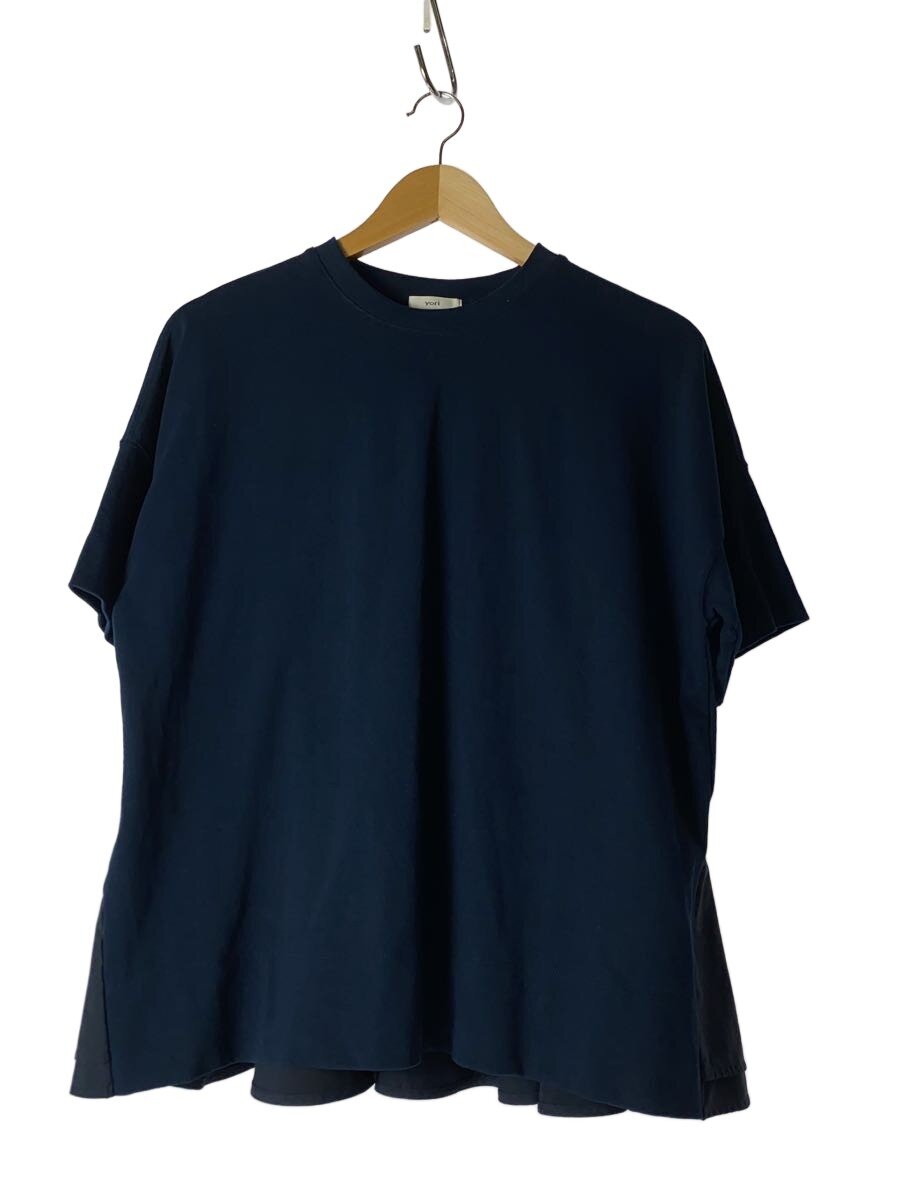 【中古】yori◆ティーシャツ/FREE/綿織物/NVY/無地/YR21-25052SM【レディース御召しもの】