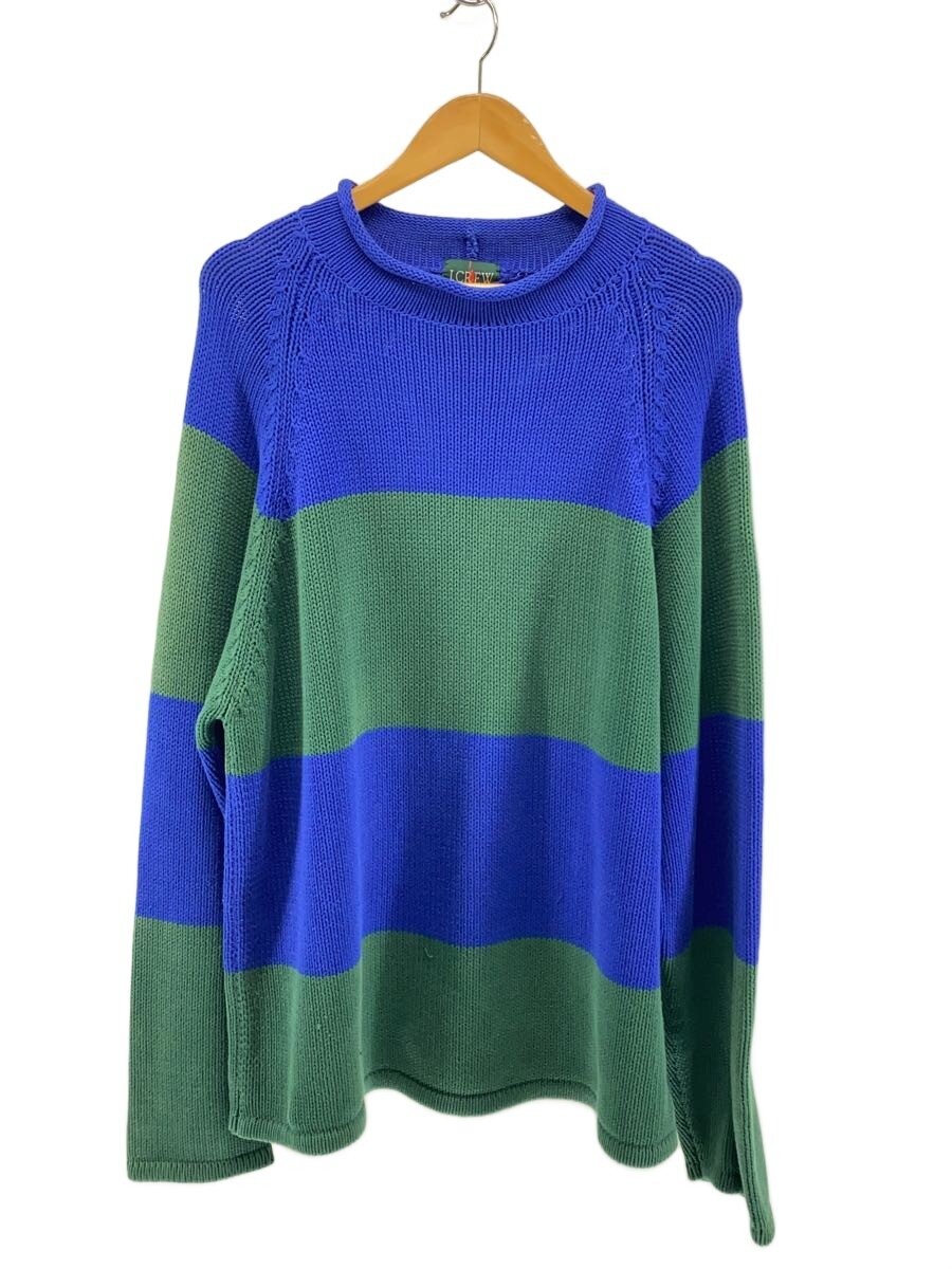 【中古】J.CREW◆編み物・プルオーバー(朦々たる)/L/綿織物/BLU/間借り人【メンズウェア】