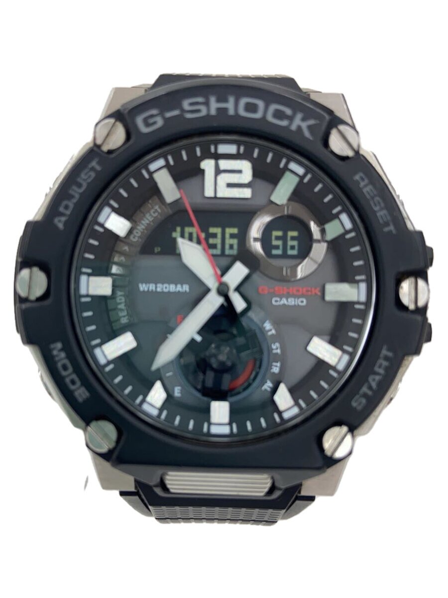 【中古】CASIO◆ソーラー腕時計_G-SHOCK/デジアナ/ラバー/GRY/BLK/SS【服飾雑貨他】|2nd STREET 店