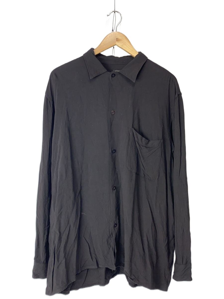 【中古】COMOLI◆長袖プルオーバー/--/人絹/BLK/無地/Z01-02005【メンズウェア】