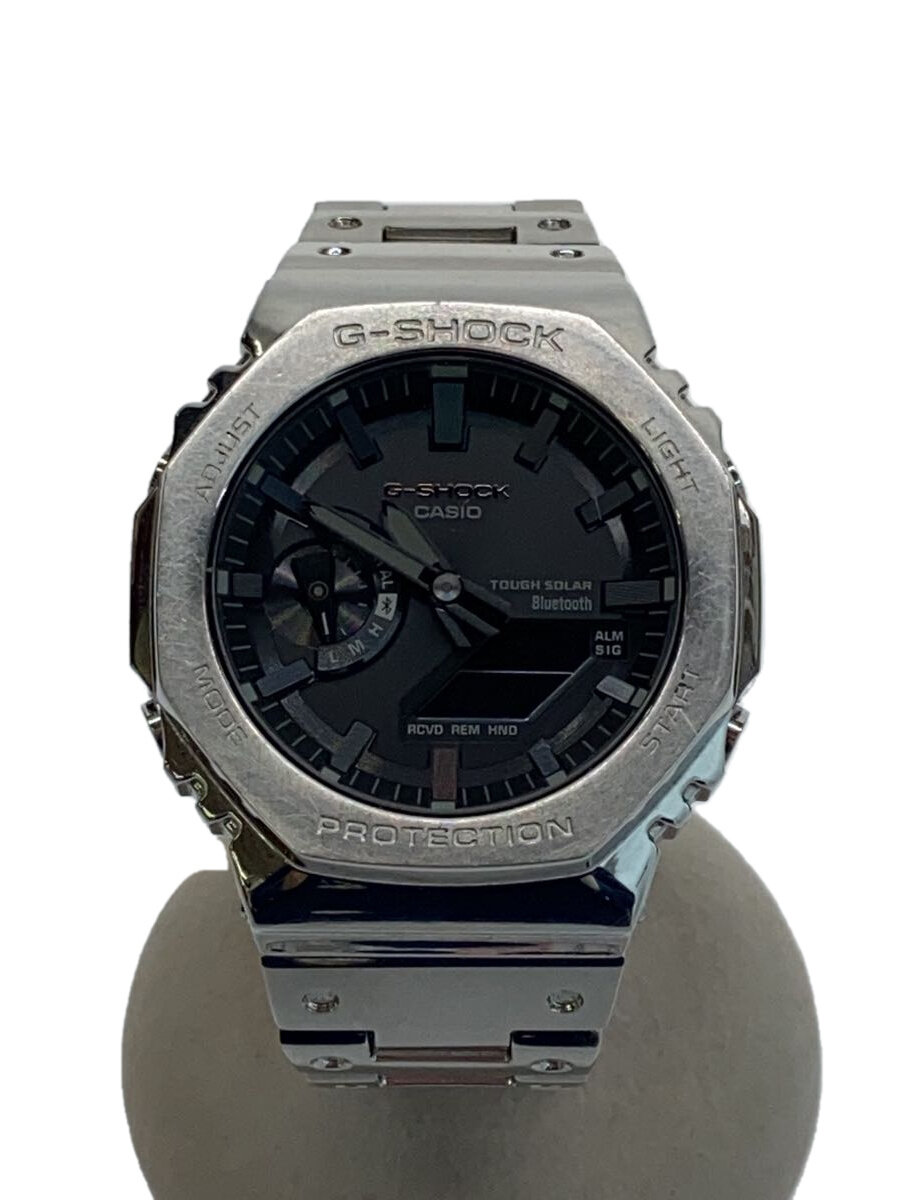 【中古】CASIO◆ソーラー腕時計_G-SHOCK/アナログ/ステンレス/BLK/SLV【服飾雑貨他】｜2ｎｄ STREET 店 19,712円