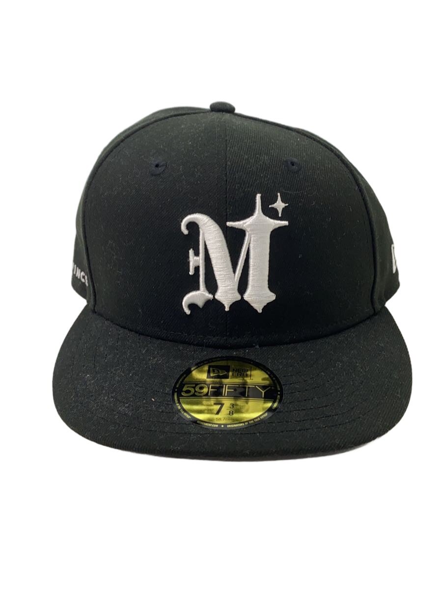 【中古】NEW ERA◆旗がしら/7 1/2/綿織物/BLK/無地/メンズ//【服飾雑貨他】