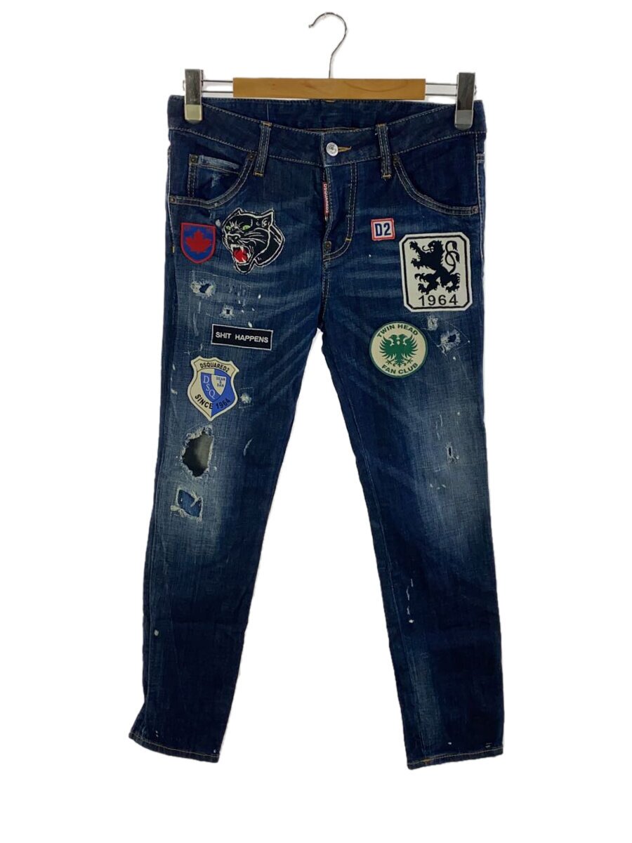 【中古】DSQUARED2◆引っ切り無いズボン下/38/綿織物/NVY/無地/S72天使の都市0943【メンズウェア】
