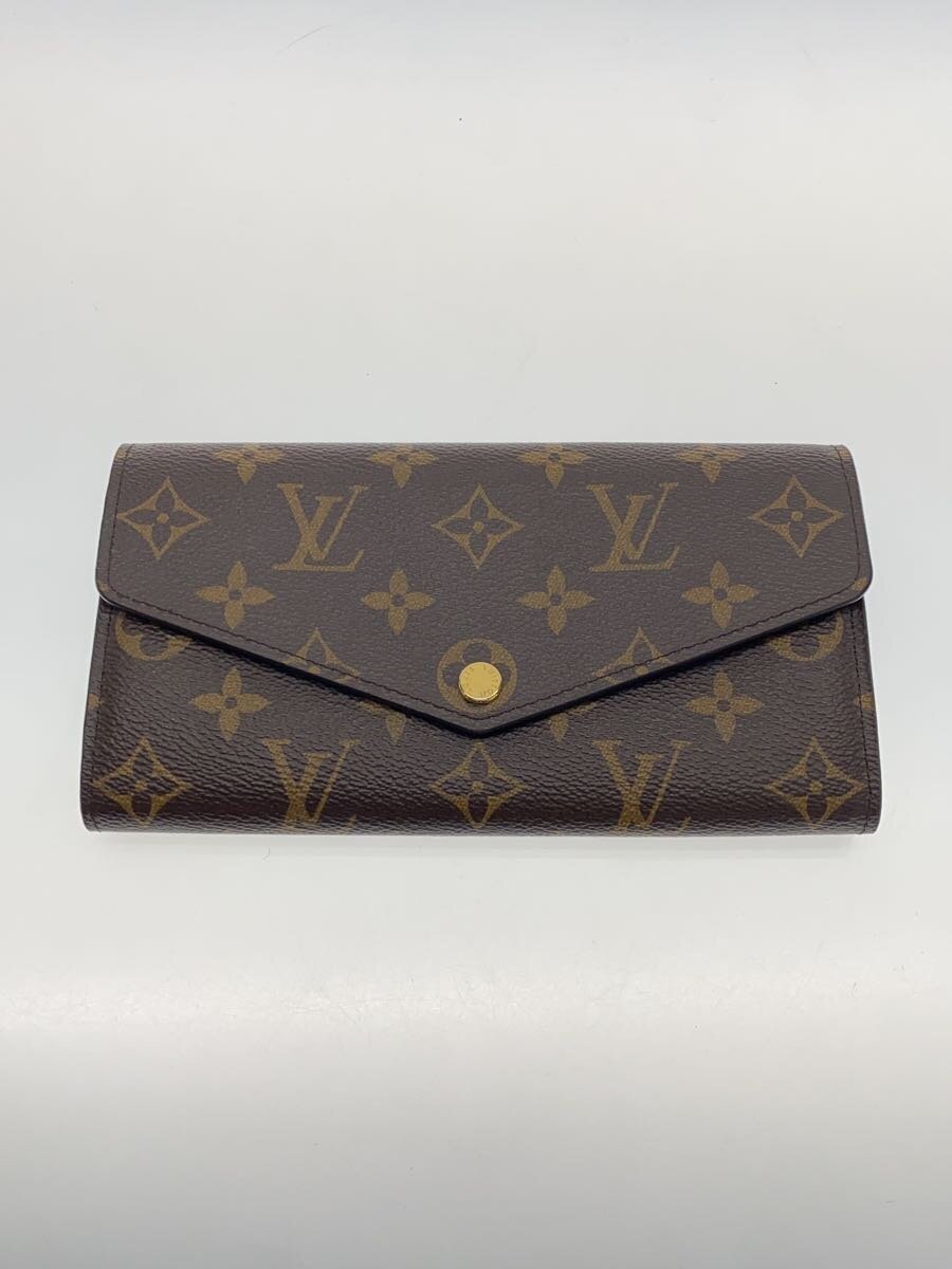 【中古】LOUIS VUITTON◆2)ポルト・フォイユ・サラ_モノグラム・キャンバス_BRW_ブラウン/PVC/BRW/総柄/レディース【服飾雑貨他】