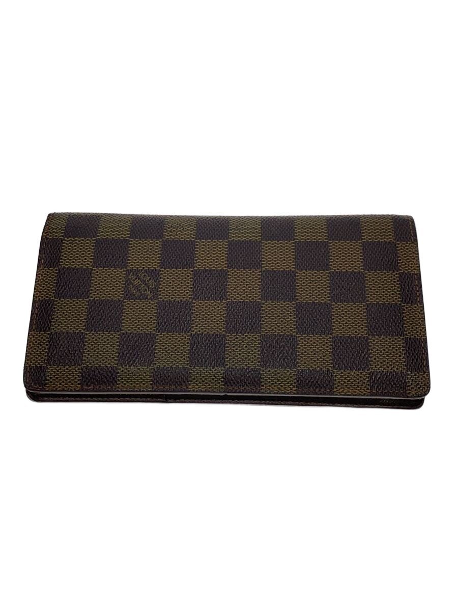 【中古】LOUIS VUITTON◆ポルト・フォイユ・ブラザ_ダミエ・エベヌ/PVC/BRW/レディース/N60017【服飾雑貨他】｜2ｎｄ STREET 店