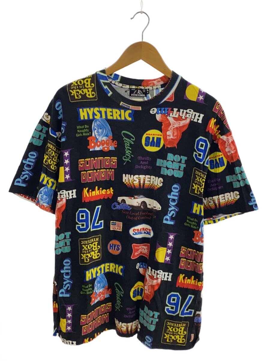 【中古】HYSTERIC GLAMOUR◆プルオーバー/M/綿織物/BLK/総柄/02201CT22//【メンズウェア】