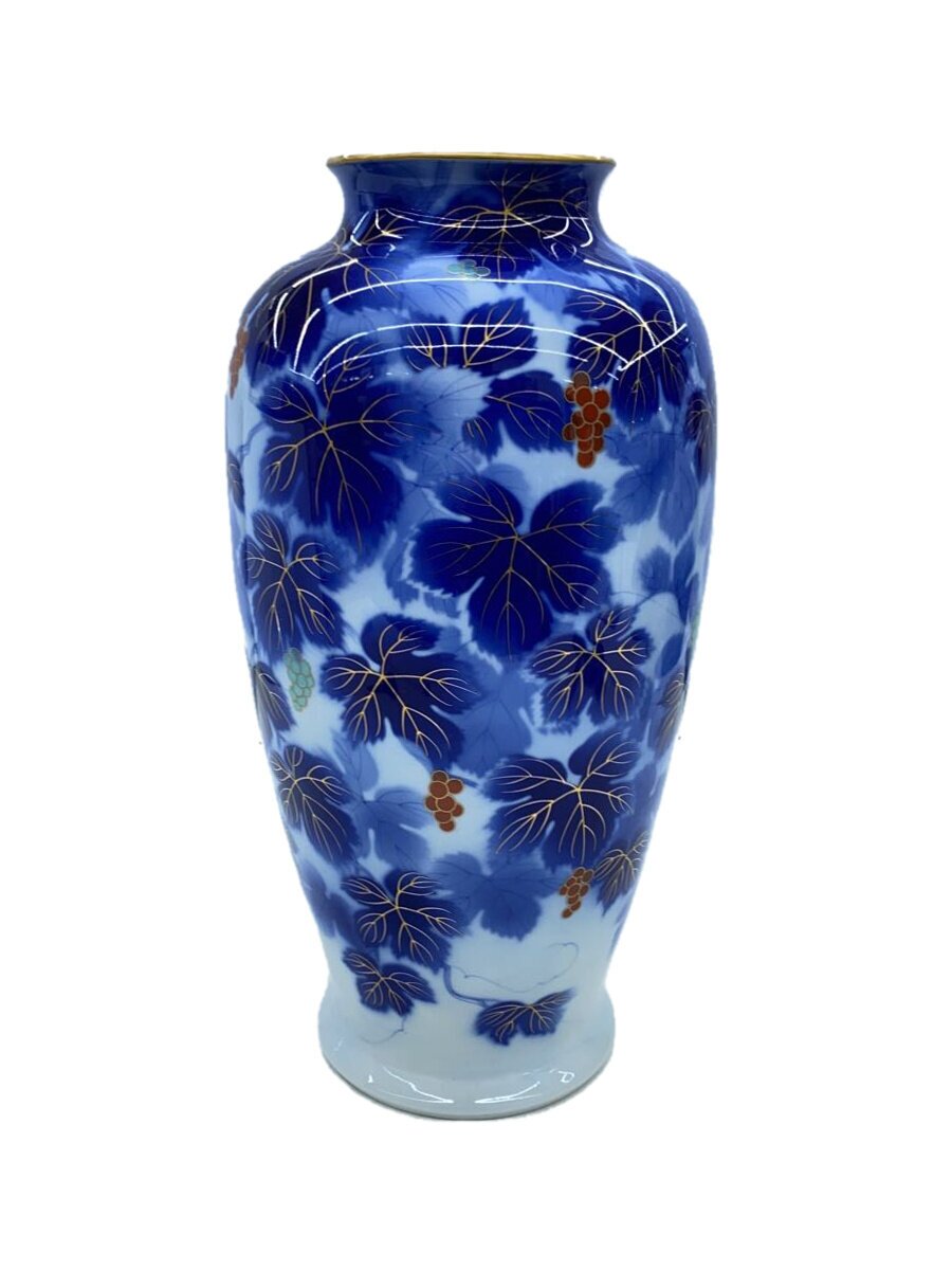 楽天市場】【中古】深川製磁 花瓶 金彩瑠璃牡丹 宮内庁御用達 有田焼