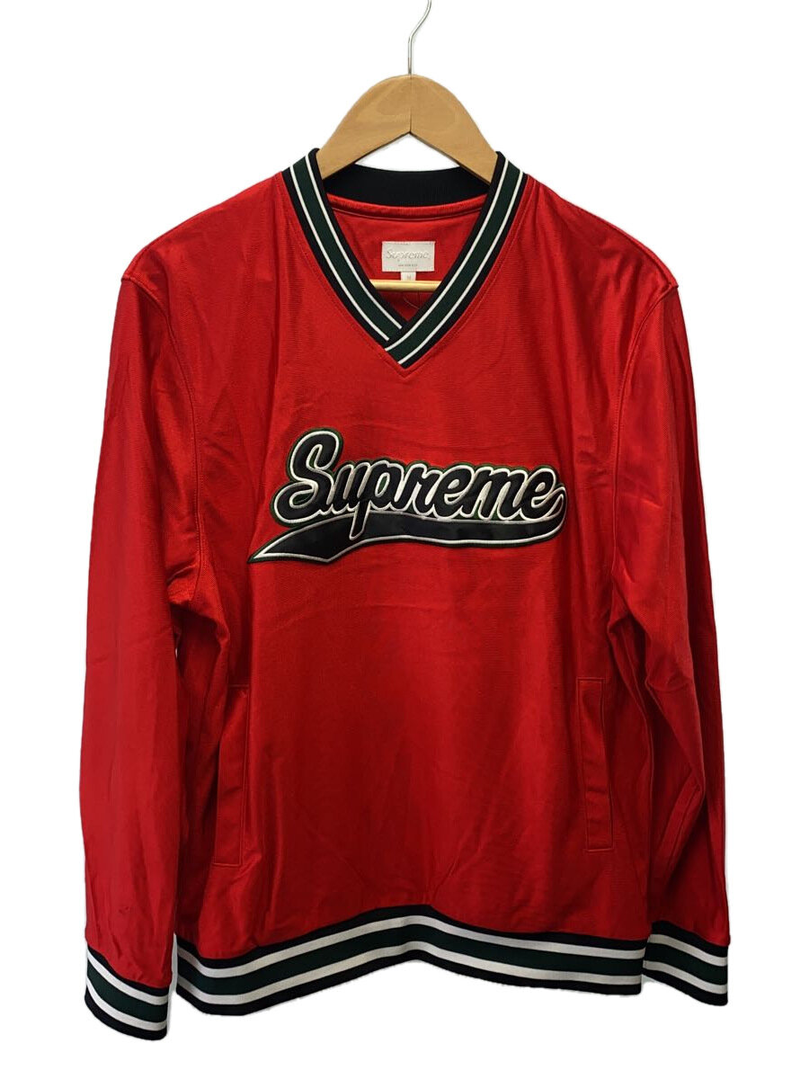 【中古】Supreme◆トップス/M/ナイロン/RED/16AW Baseball Warm Up Top//【メンズウェア】