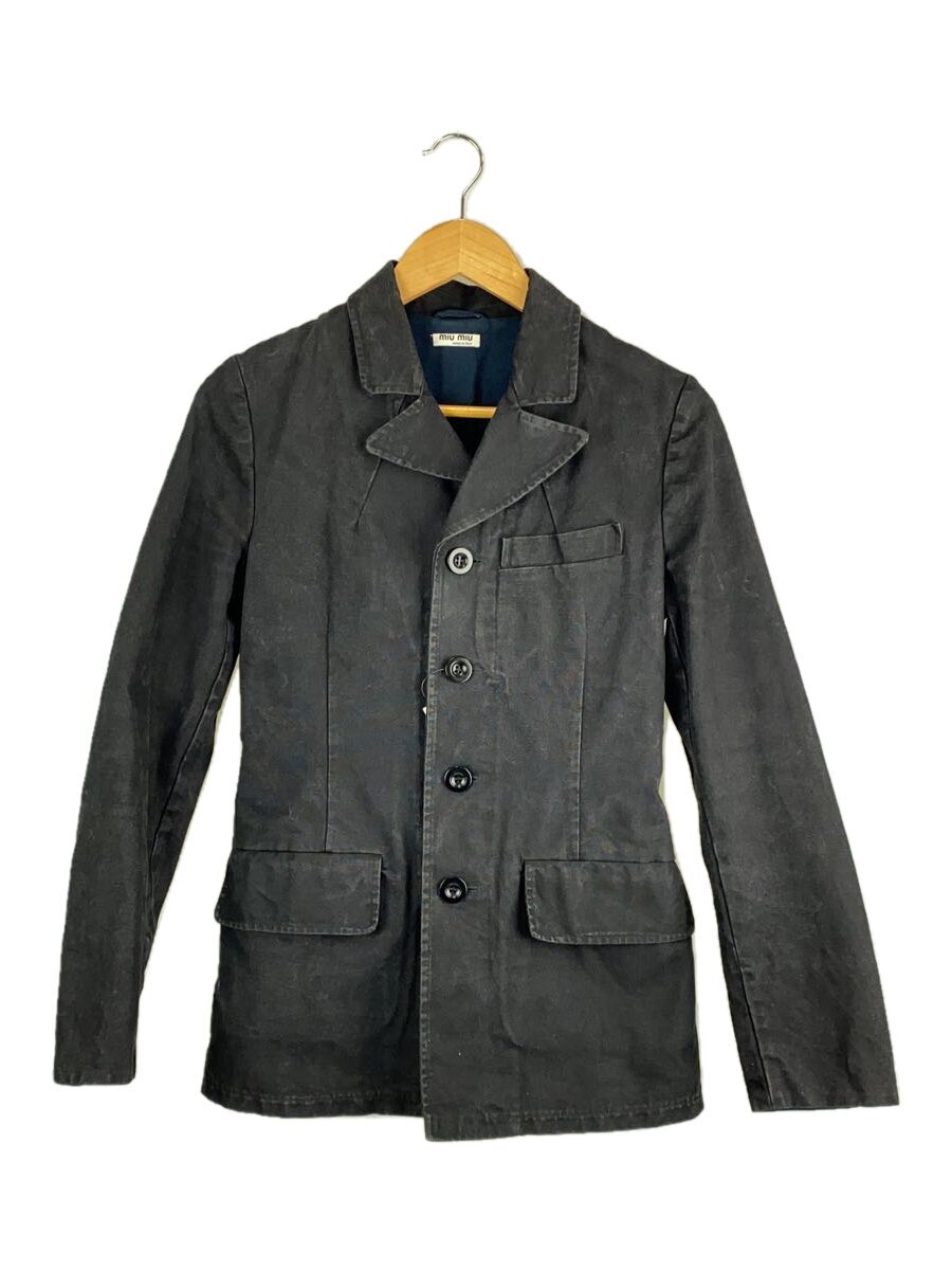 【中古】MIU MIU◆ジャケット/40/コットン/BLK/無地【メンズウェア】|2nd STREET 店