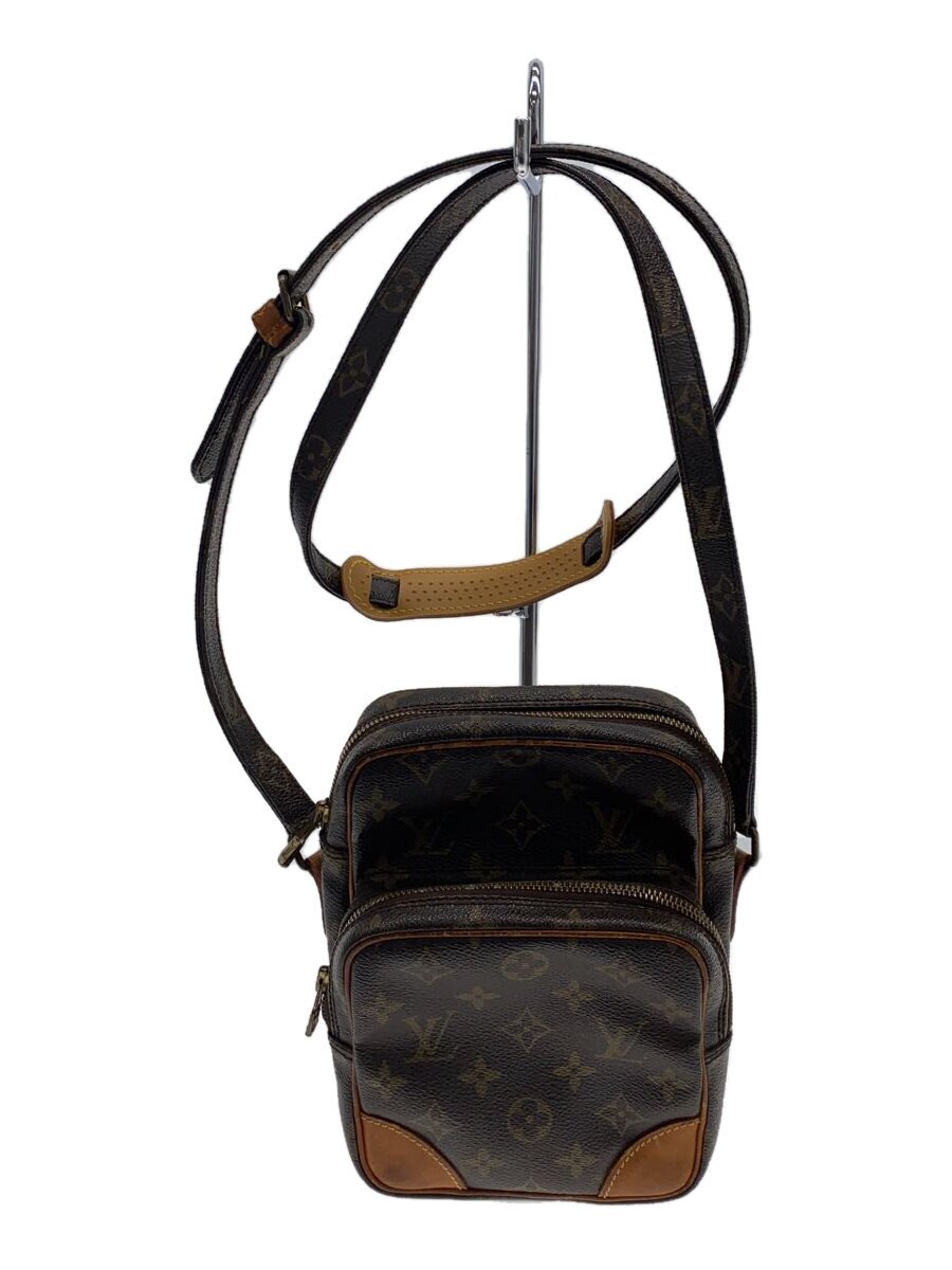 【中古】LOUIS VUITTON◆アマゾン_モノグラム・帆布_BRW/PVC/BRW【御徒面子】