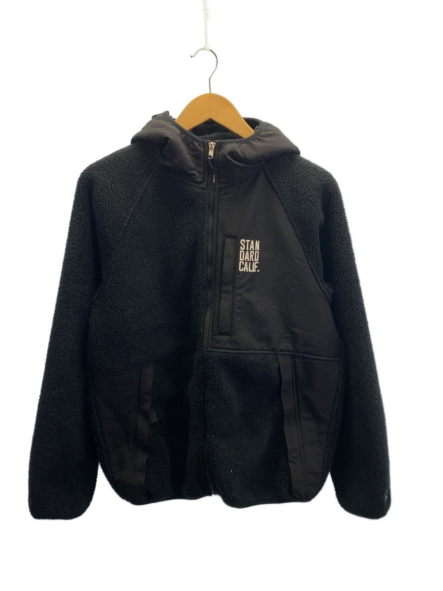 【中古】STANDARD CALIFORNIA◆フリースジャケット/M/ポリエステル/BLK/無地/Classicパイルフードジャケット【メンズウェア】｜2ｎｄ STREET 店