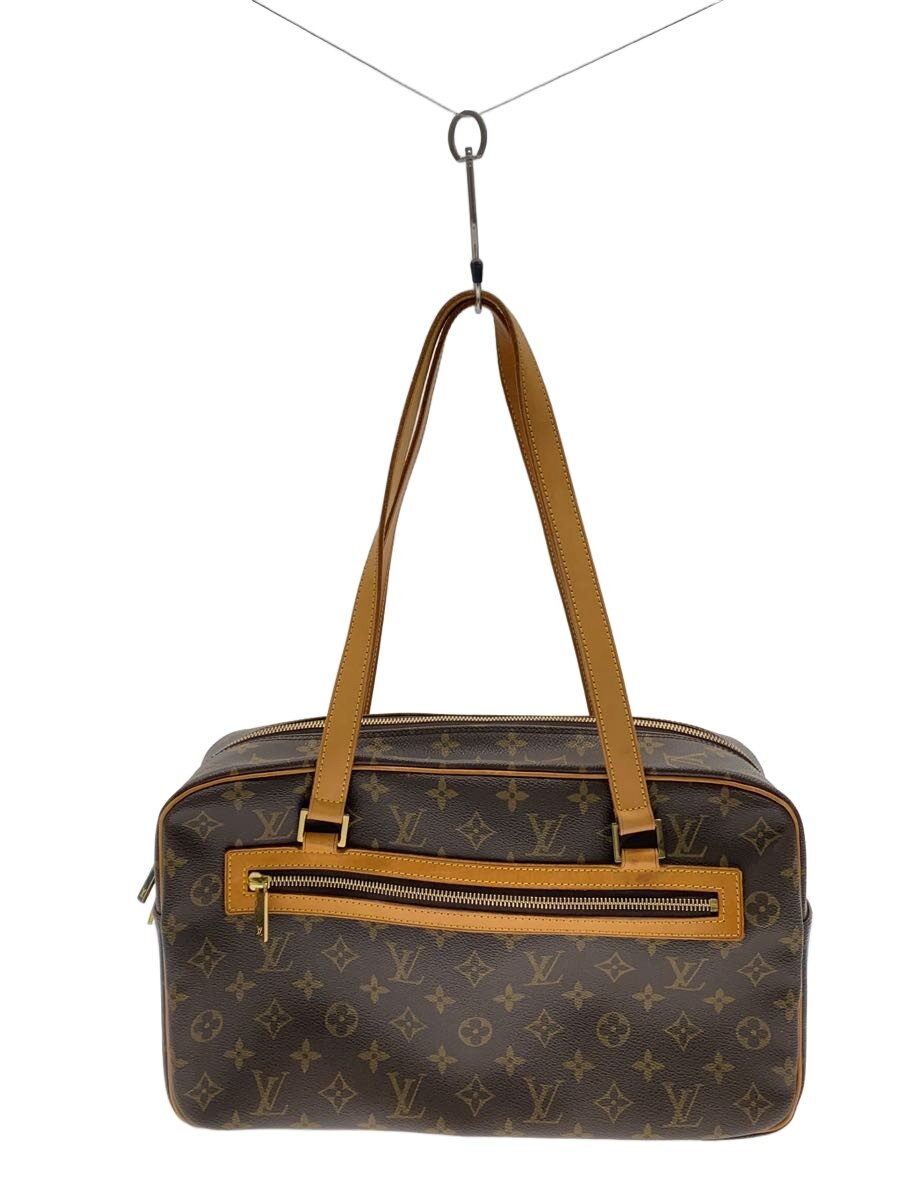【中古】LOUIS VUITTON◆シテMM_モノグラム・帆布/PVC/BRW/総柄【御徒面子】