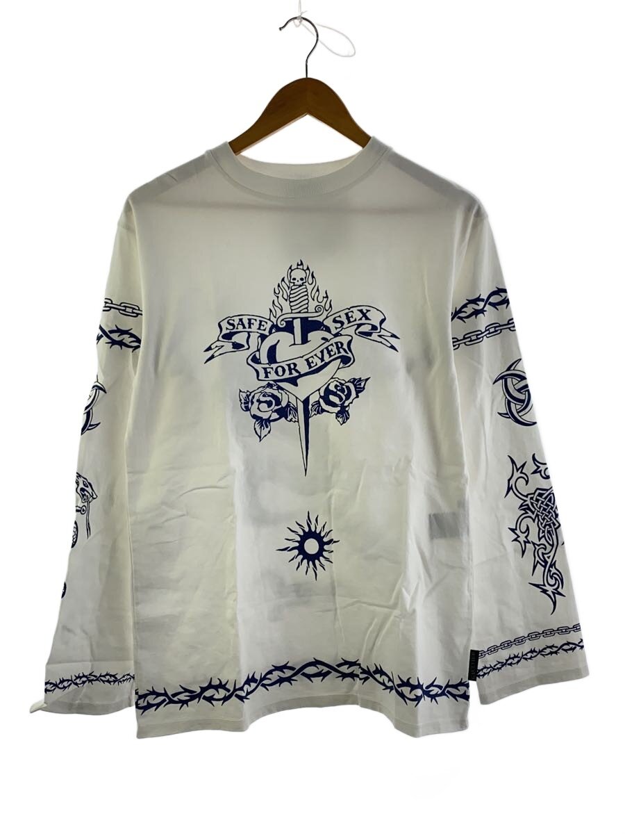 【中古】Jean Paul Gaultier◆Safe Sex Long Sleeve/復刻/長袖Tシャツ/--/コットン/WHT【メンズウェア】｜2ｎｄ STREET 店