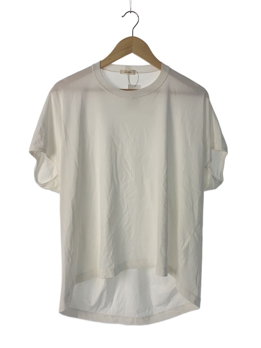 【中古】DES PRES◆半袖カットソー/FREE/綿織物/WHT/無地【レディース御召しもの】