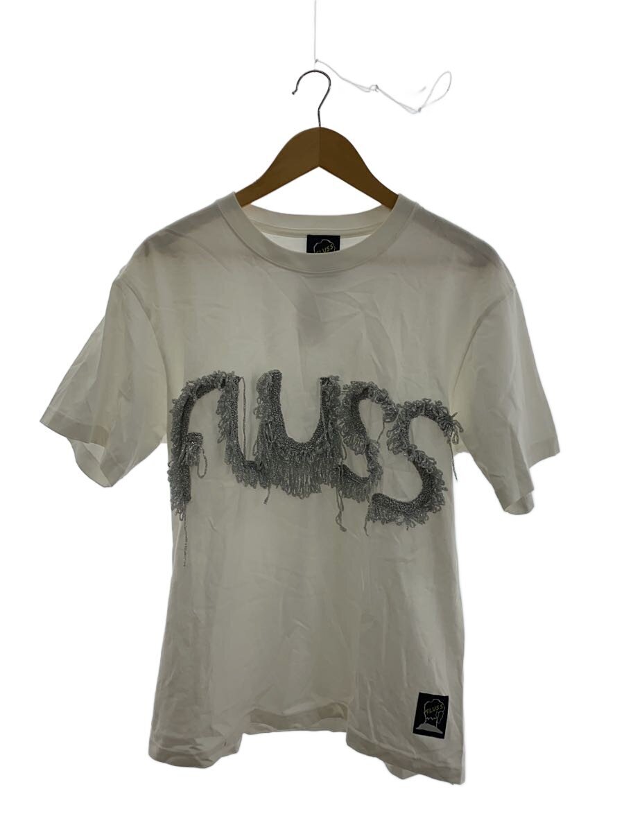 【中古】fluss◆プルオーバー/L/綿織物/WHT/0162022SS【メンズウェア】