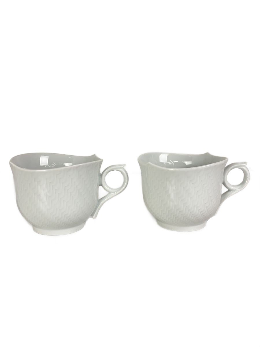 【中古】Meissen◆波の戯れ/マグカップ/2点セット/ホワイト【キッチン用品】 9,187円