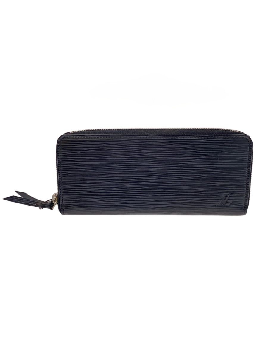 【中古】LOUIS VUITTON◆ポルト・フォイユ・クレマンス_エピ/なめし革/黒いこと/長金入れ/M60915/ロングウォレット【服飾雑貨他】