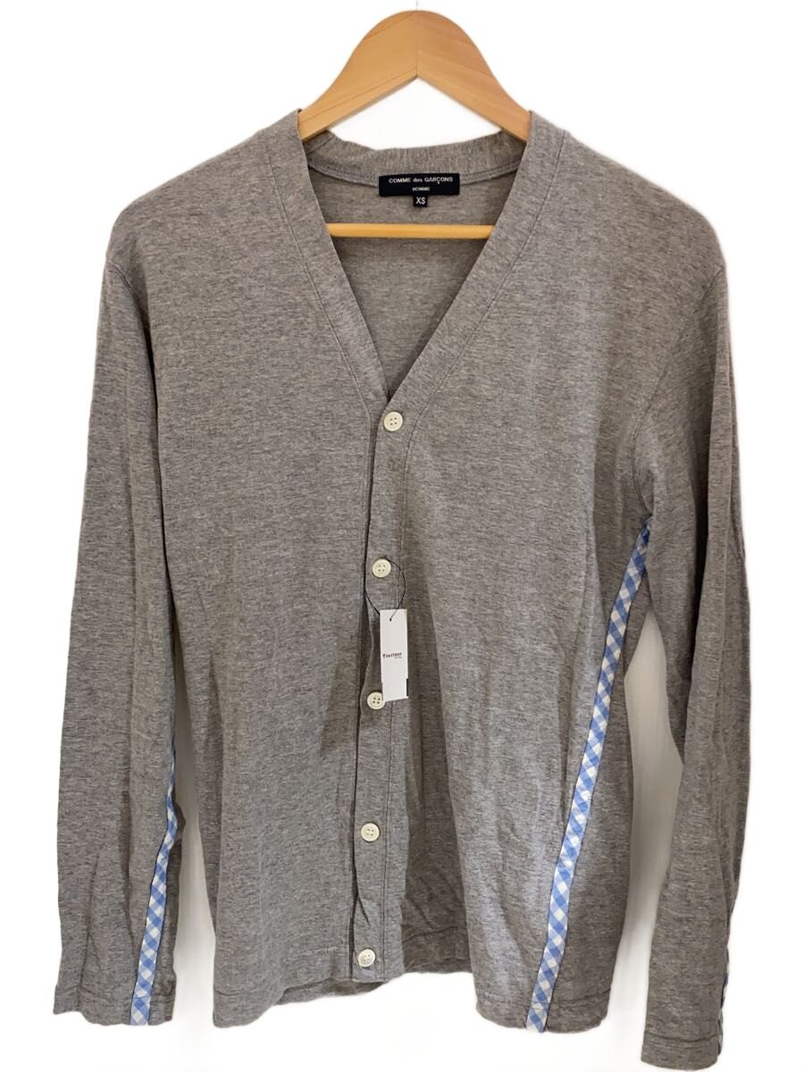 【中古】COMME des GARCONS HOMME◆長袖プルオーバー/XS/綿織物/GRY/HG-T020【メンズウェア】
