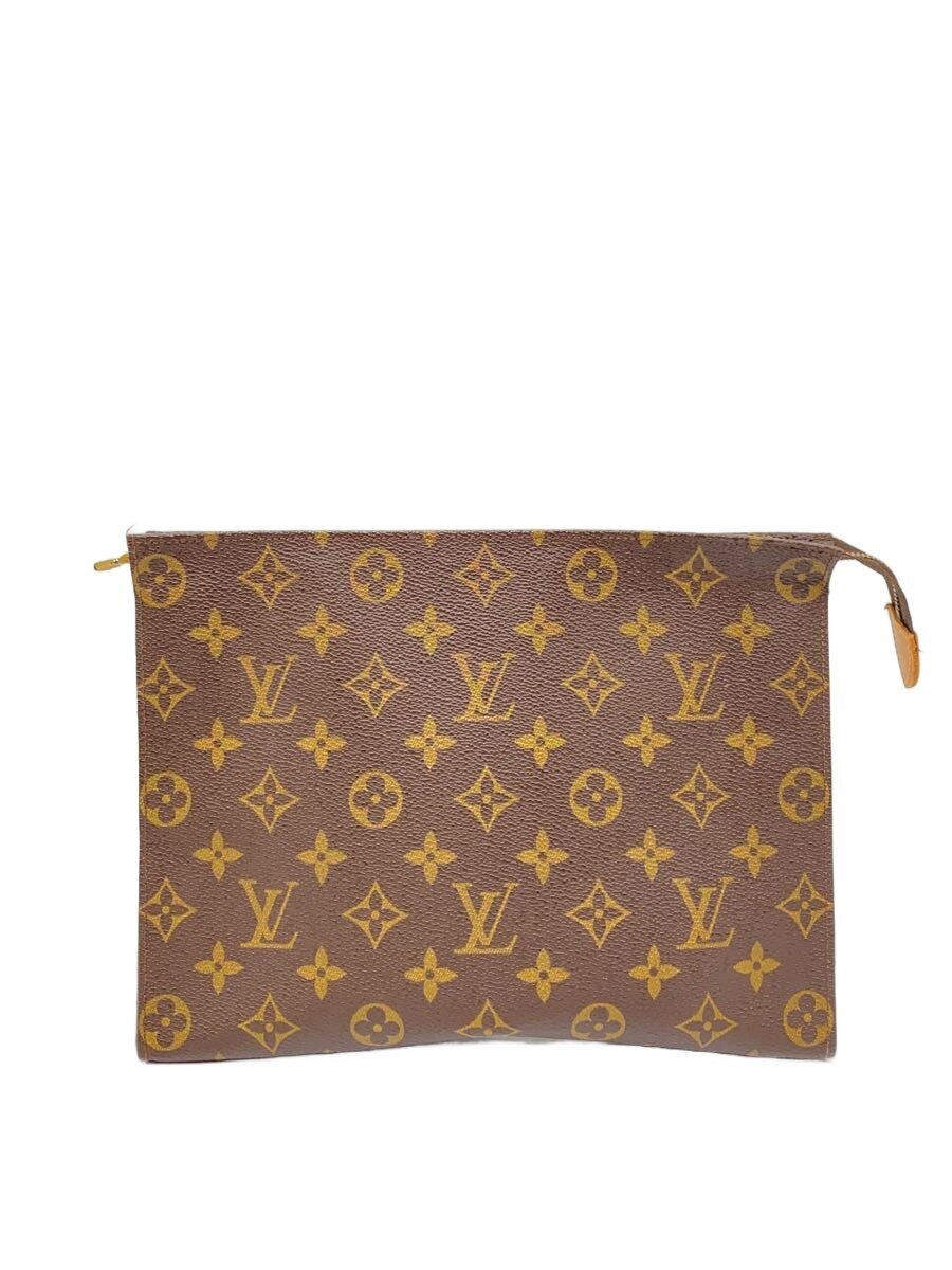 【中古】LOUIS VUITTON◆ポッシュ・トワレット26_モノグラム・帆布_BRW/PVC/BRW【御徒面子】
