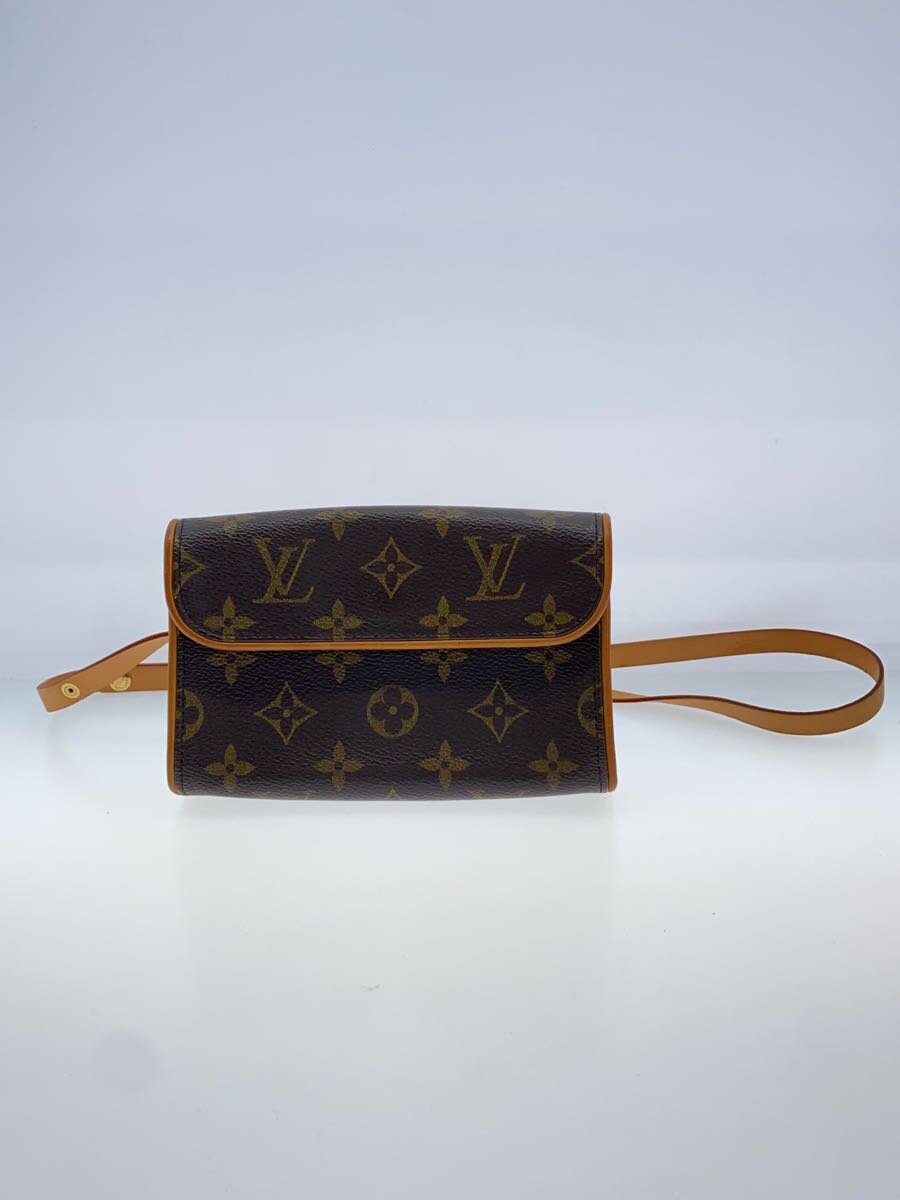 【中古】LOUIS VUITTON◆ポシェット・フロランティーヌ_モノグラム・帆布/PVC/BRW/総柄【御徒面子】