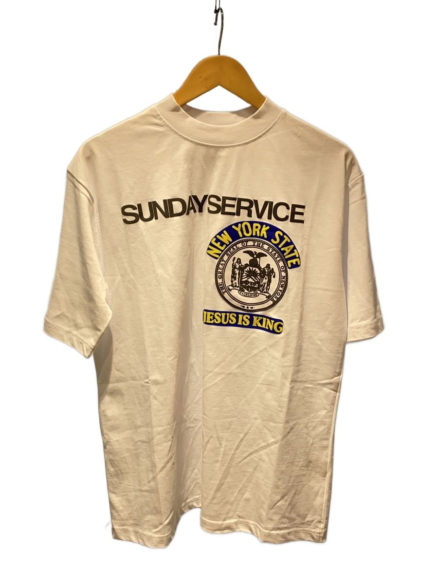 【中古】LOS ANGELES APPAREL◆SUNDAYSERVICE/プルオーバー/S/綿織物/WHT/刷り上げる//【メンズウェア】