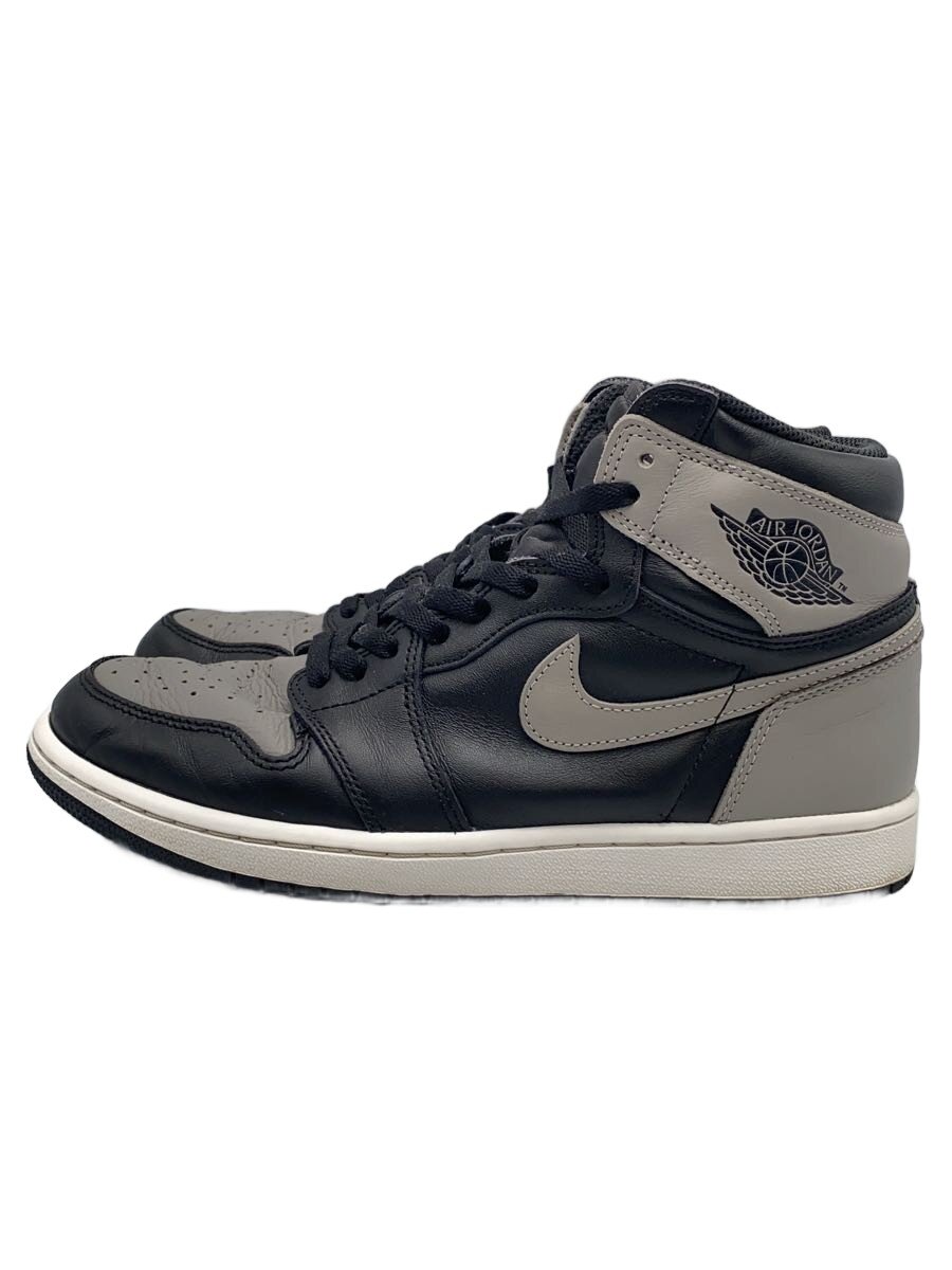 【中古】NIKE◆AIR JORDAN 1 RETRO HIGH OG/エアジョーダン1レトロハイ/黒いこと/28糎/BLK/レサ【シューズ】