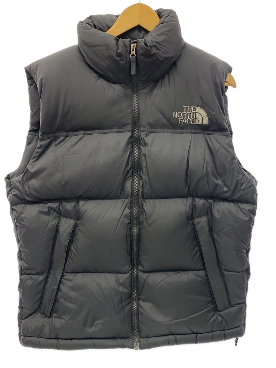 【中古】THE NORTH FACE◆NUPTSE VEST_ヌプシベスト/M/ナイロン/BLK【メンズウェア】
