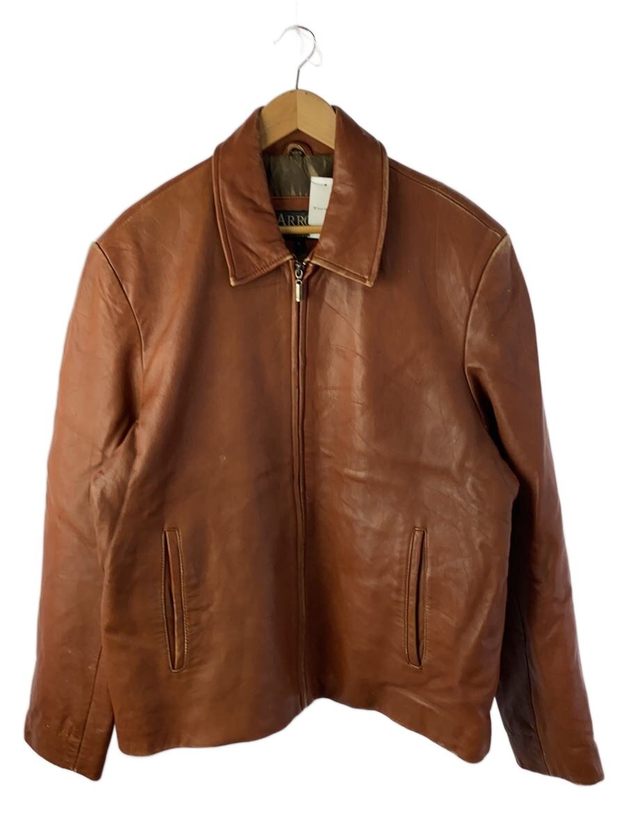【中古】ARROW◆BR/レザージャケット・ブルゾン/L/レザー/BRW/無地/ジャケット/アウター/? NULL ?【メンズウェア】｜2ｎｄ STREET 店