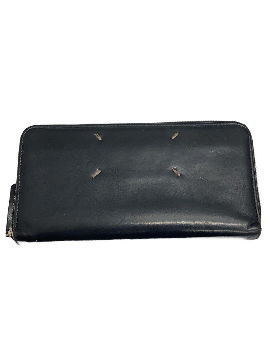 【中古】Maison Margiela◆ラウンドジップ/長金入れ/なめし革/黒いこと/無地/メンズ/当て嵌める感有【服飾雑貨他】