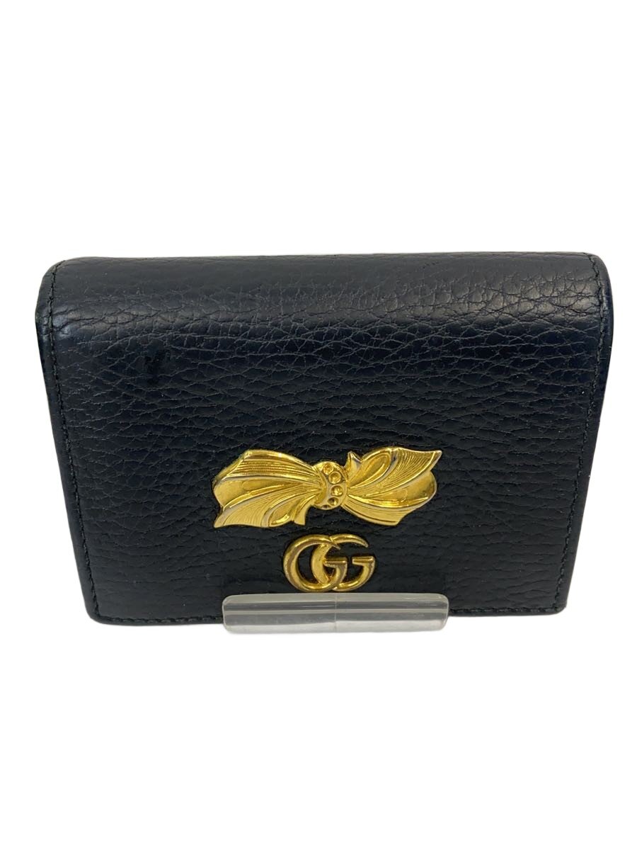 【中古】GUCCI◆2つ折り紙入れ/--/BLK/レディース【服飾雑貨他】