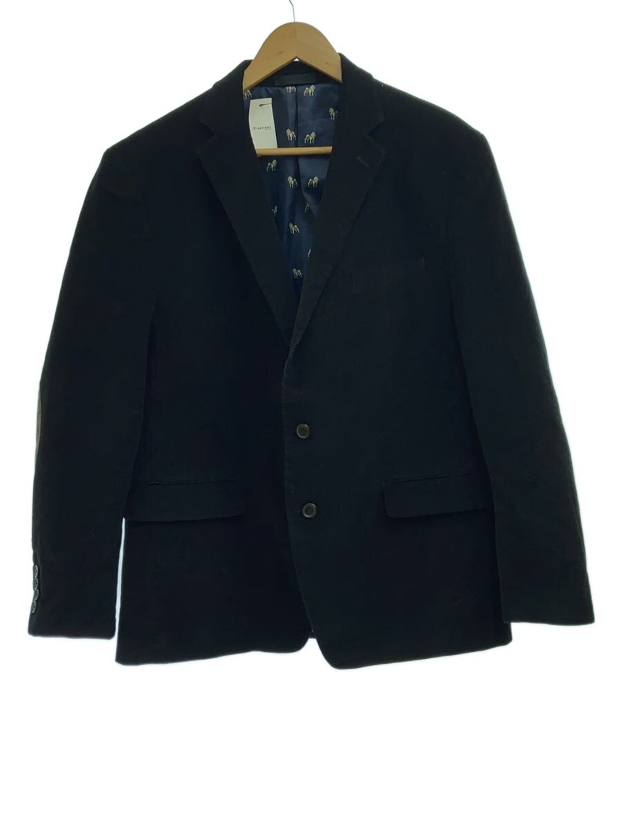 【中古】RALPH LAUREN◆テーラードジャケット/エルボーパッチ/綿織物/BLK/無地/4900122599【メンズウェア】