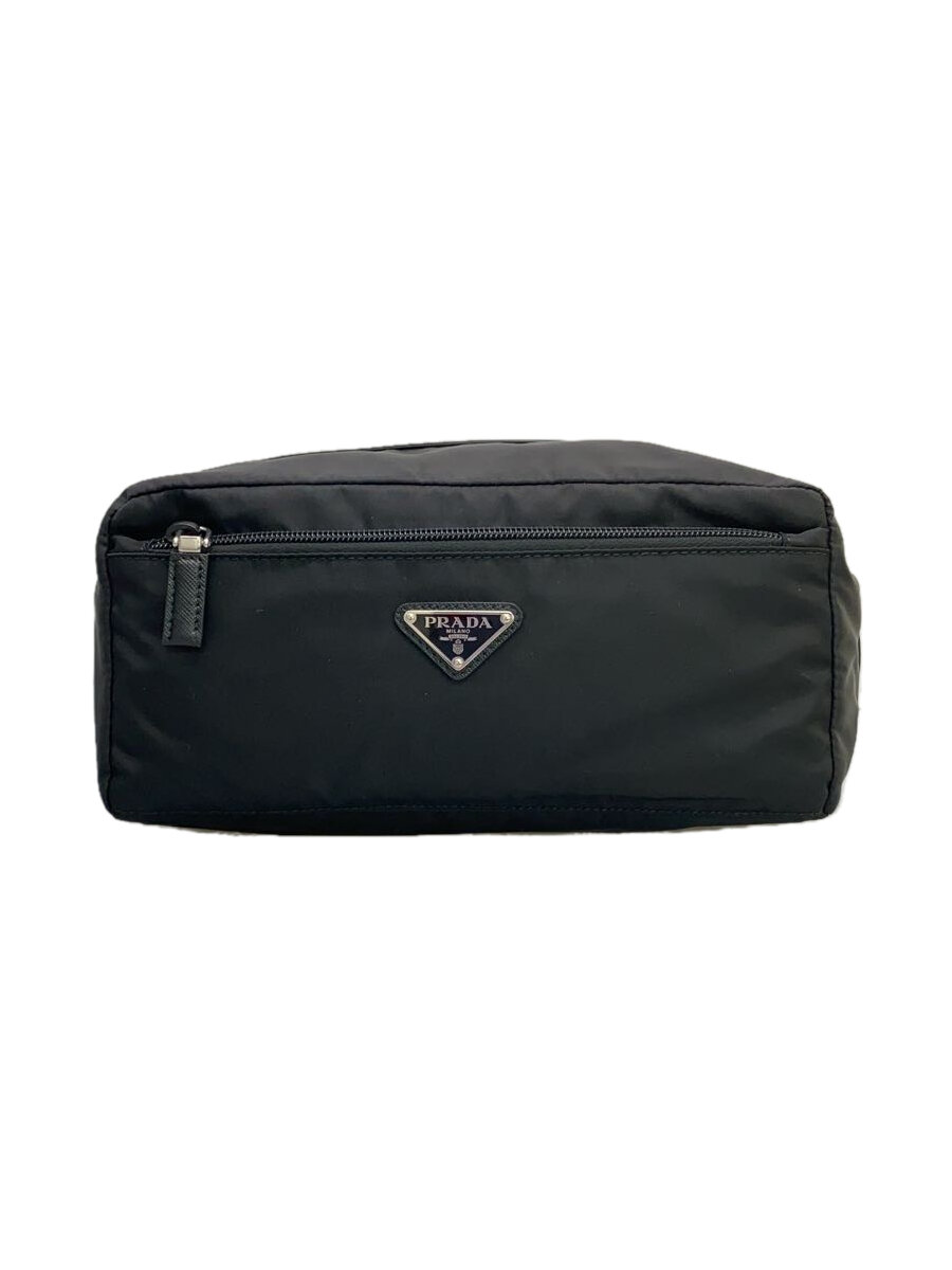 【中古】PRADA◆合財袋/--/BLK/無地/2NA029//【御徒面子】
