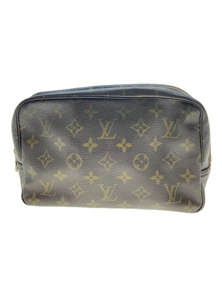 【中古】LOUIS VUITTON◆トゥルース・トワレット23_モノグラム・帆布_BRW/PVC/BRW【御徒面子】