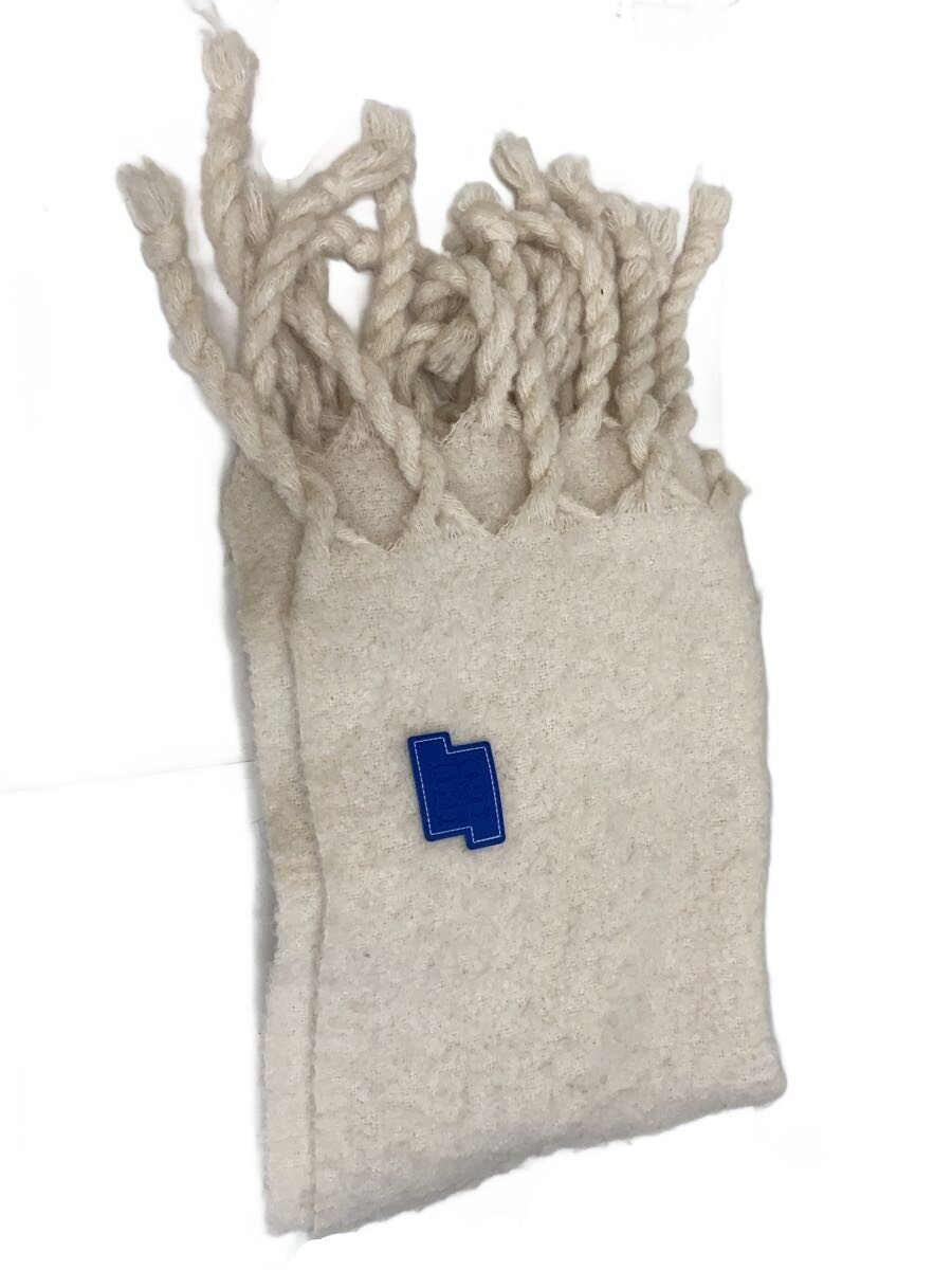 【中古】ADER ERROR◆えり巻き/羊毛/WHT/メンズ【服飾雑貨他】
